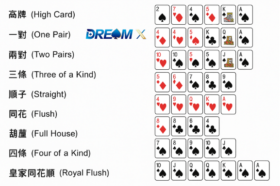 德州撲克大小順序圖